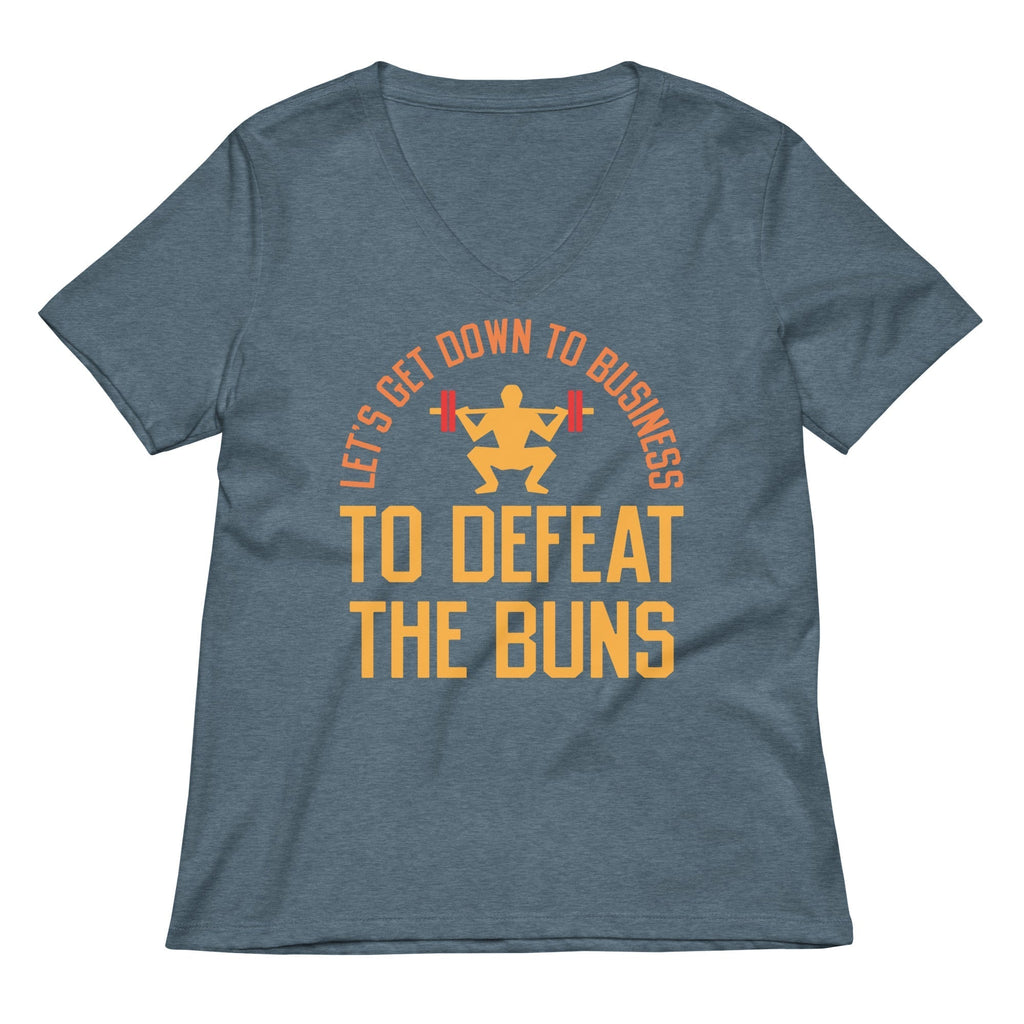Let's Get Down To Business To Defeat The Buns Women's V-Neck Tee Hoodie, Sweatshirt | CoreVibeTees.com (Image 4)