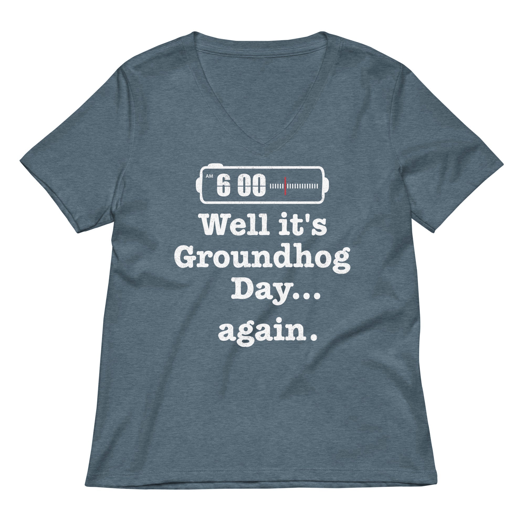 Well It's Groundhog Day Again Women's V-Neck Tee Hoodie, Sweatshirt | CoreVibeTees.com (Image 4)
