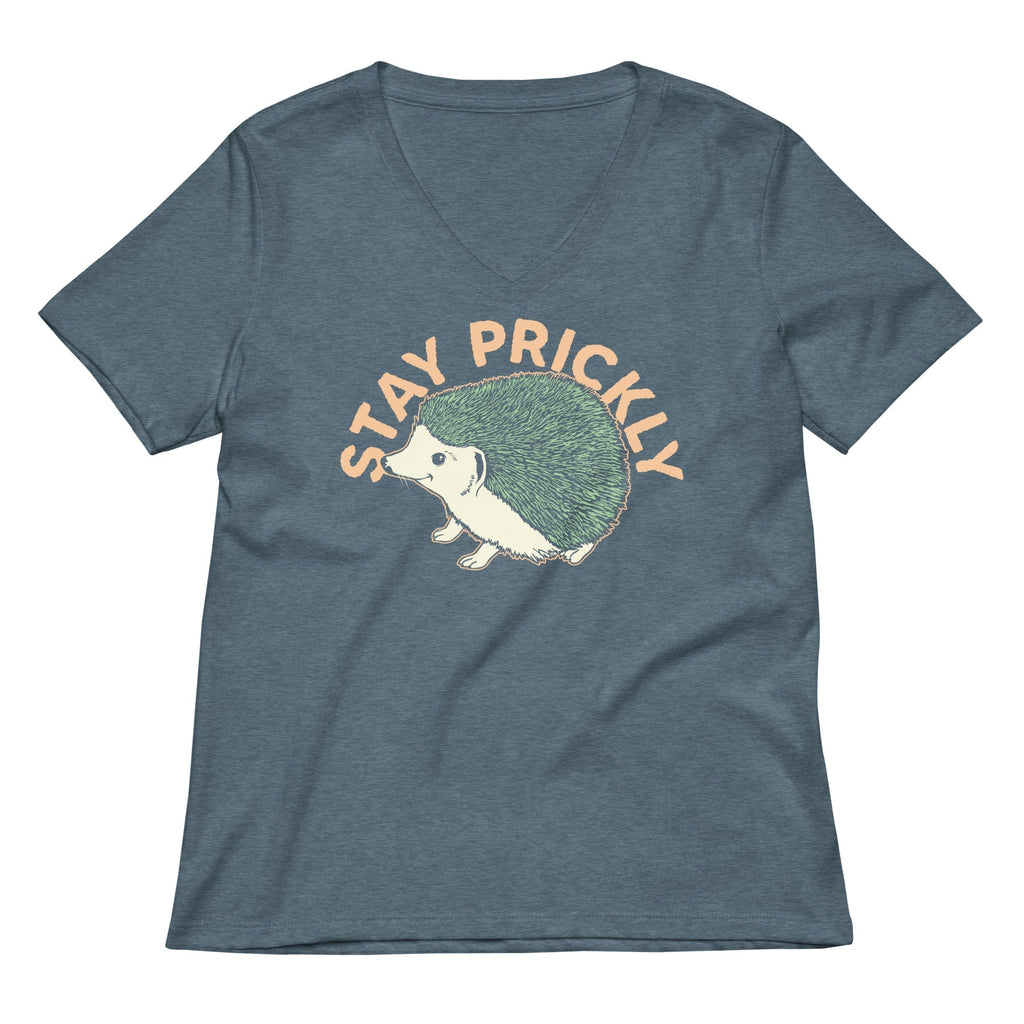 Stay Prickly Women's V-Neck Tee Hoodie, Sweatshirt | CoreVibeTees.com (Image 4)