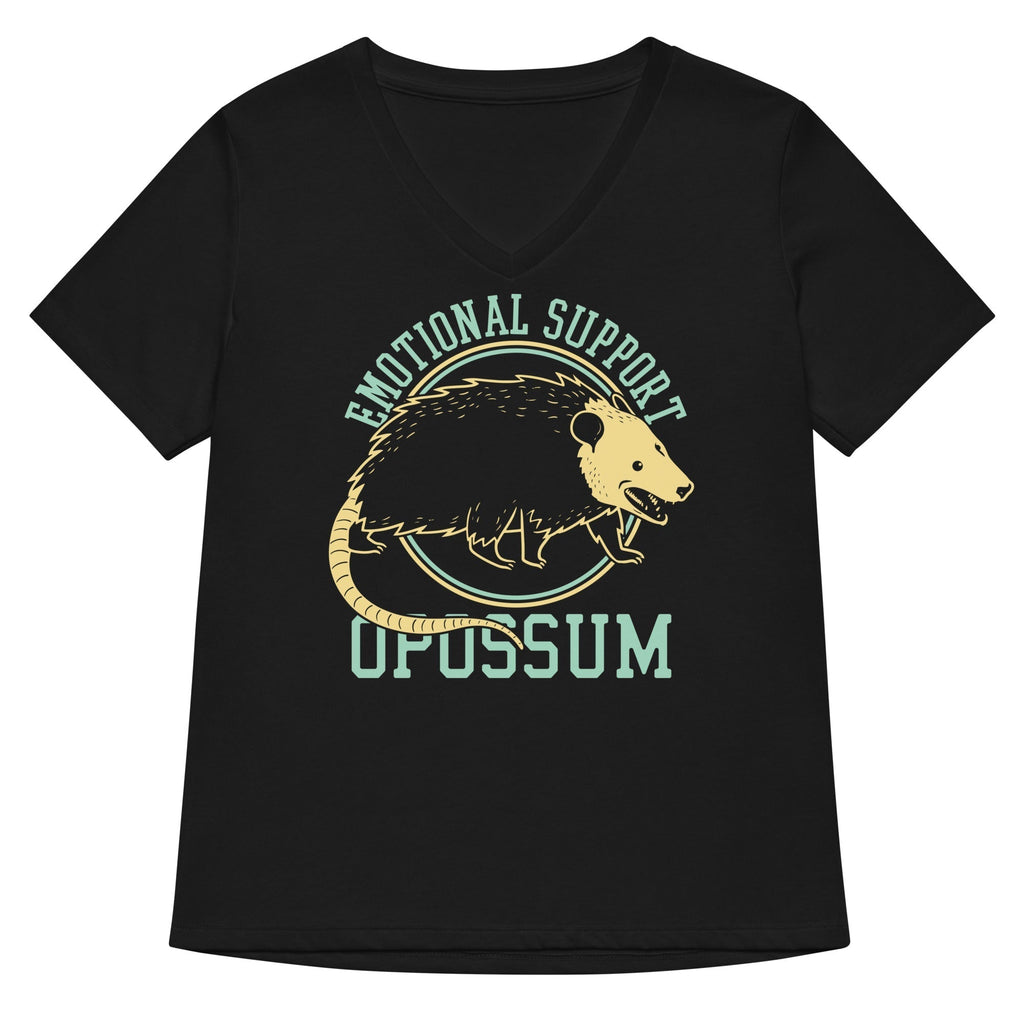 Emotional Support Opossum Women's V-Neck Tee Hoodie, Sweatshirt | CoreVibeTees.com (Image 1)