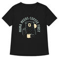 Mama Needs Coffee First Women's V-Neck Tee Hoodie, Sweatshirt | CoreVibeTees.com (Image 1)