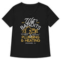Wet Bandits Plumbing & Heating Women's V-Neck Tee Hoodie, Sweatshirt | CoreVibeTees.com (Image 1)