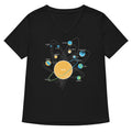 Solar System Women's V-Neck Tee Hoodie, Sweatshirt | CoreVibeTees.com (Image 1)