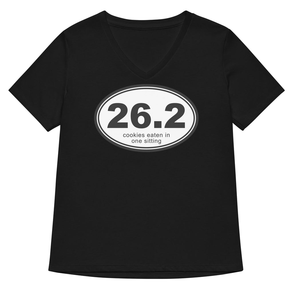 26.2 Cookies Eaten In One Sitting Women's V-Neck Tee Hoodie, Sweatshirt | CoreVibeTees.com (Image 2)