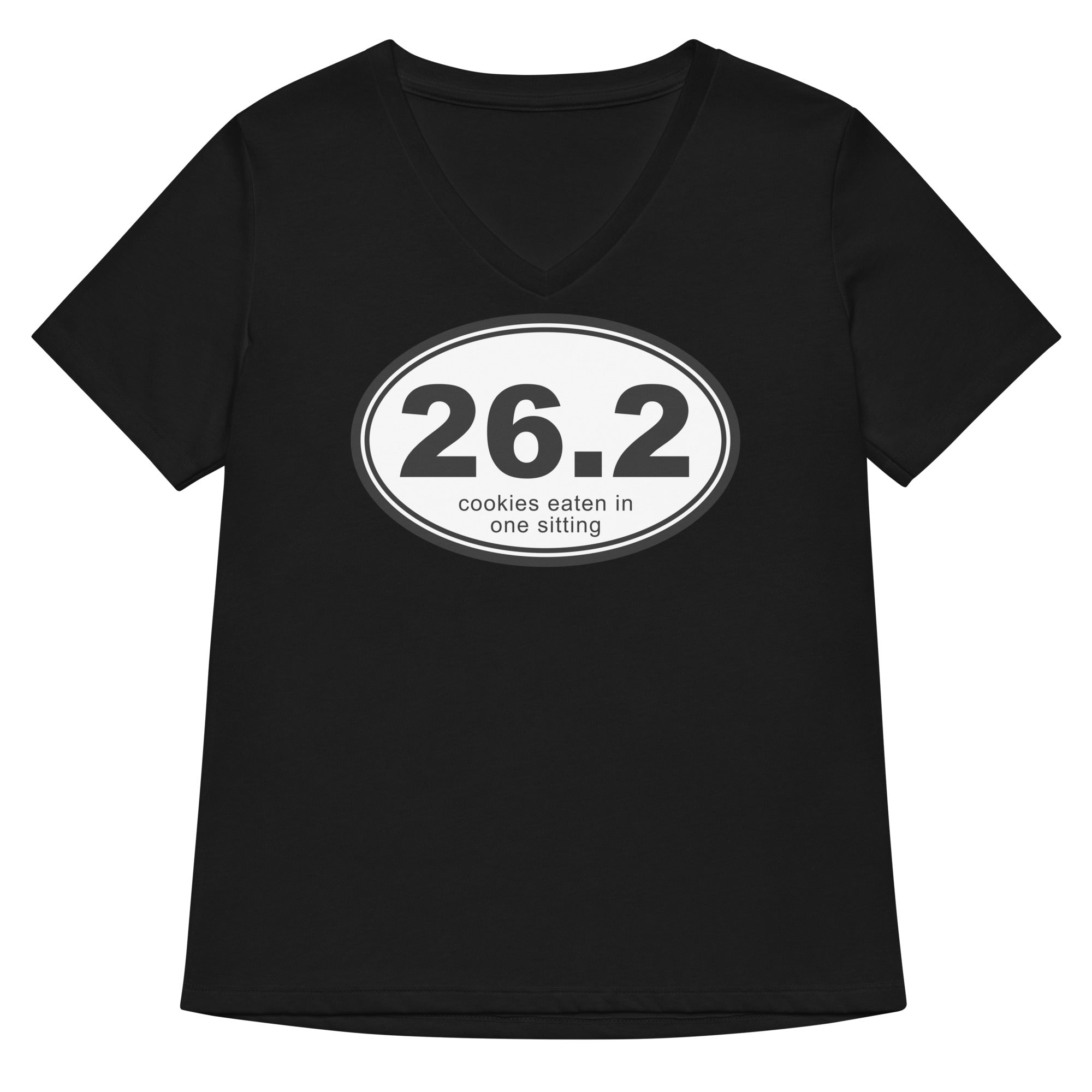 26.2 Cookies Eaten In One Sitting Women's V-Neck Tee Hoodie, Sweatshirt | CoreVibeTees.com (Image 2)