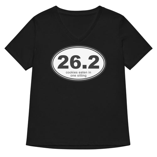 26.2 Cookies Eaten In One Sitting Women's V-Neck Tee Hoodie, Sweatshirt | CoreVibeTees.com (Image 2)