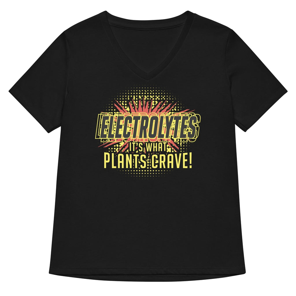 Electrolytes, It's What Plants Crave! Women's V-Neck Tee Hoodie, Sweatshirt | CoreVibeTees.com (Image 2)