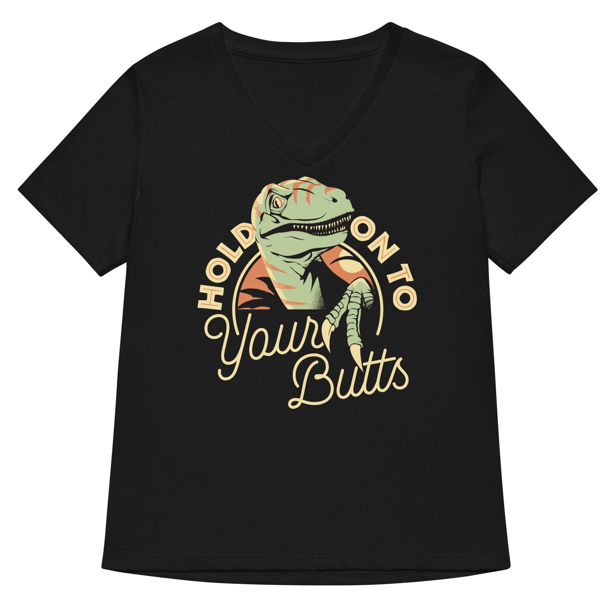 Hold On To Your Butts Women's V-Neck Tee Hoodie, Sweatshirt | CoreVibeTees.com (Image 1)