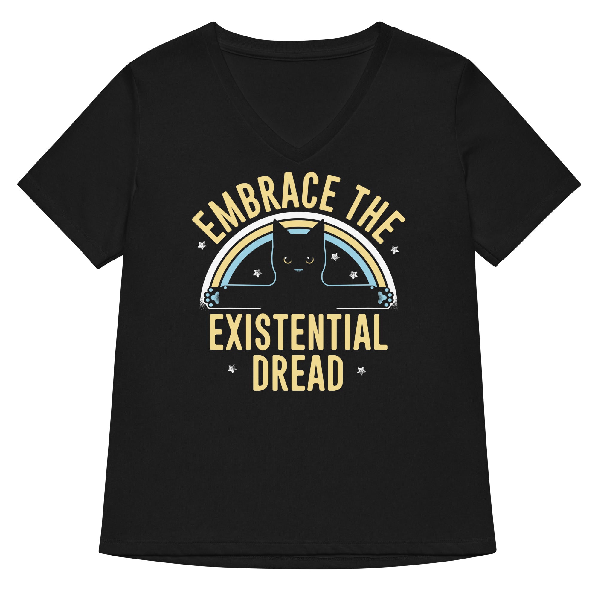 Embrace The Existential Dread Women's V-Neck Tee Hoodie, Sweatshirt | CoreVibeTees.com (Image 1)