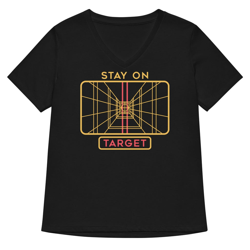 Stay On Target Women's V-Neck Tee Hoodie, Sweatshirt | CoreVibeTees.com (Image 1)