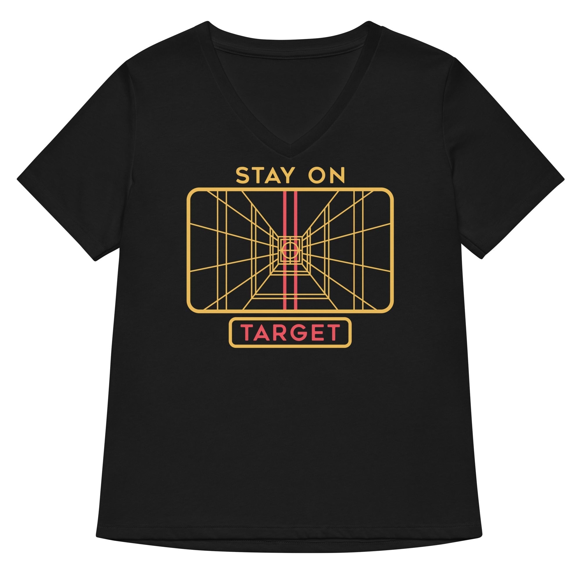 Stay On Target Women's V-Neck Tee Hoodie, Sweatshirt | CoreVibeTees.com (Image 1)
