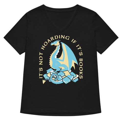 It's Not Hoarding If It's Books Women's V-Neck Tee Hoodie, Sweatshirt | CoreVibeTees.com (Image 2)