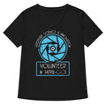 Aperture Science Volunteer Women's V-Neck Tee Hoodie, Sweatshirt | CoreVibeTees.com (Image 1)