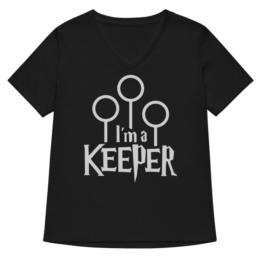 I'm A Keeper Women's V-Neck Tee Hoodie, Sweatshirt | CoreVibeTees.com (Image 1)