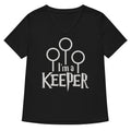 I'm A Keeper Women's V-Neck Tee Hoodie, Sweatshirt | CoreVibeTees.com (Image 1)