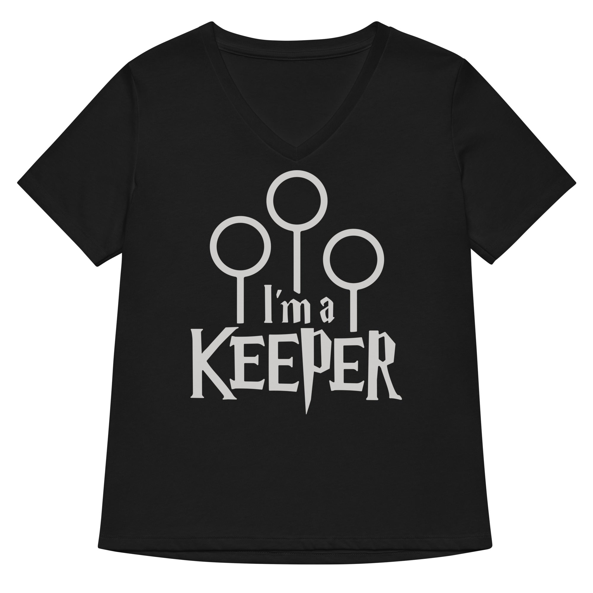 I'm A Keeper Women's V-Neck Tee Hoodie, Sweatshirt | CoreVibeTees.com (Image 1)