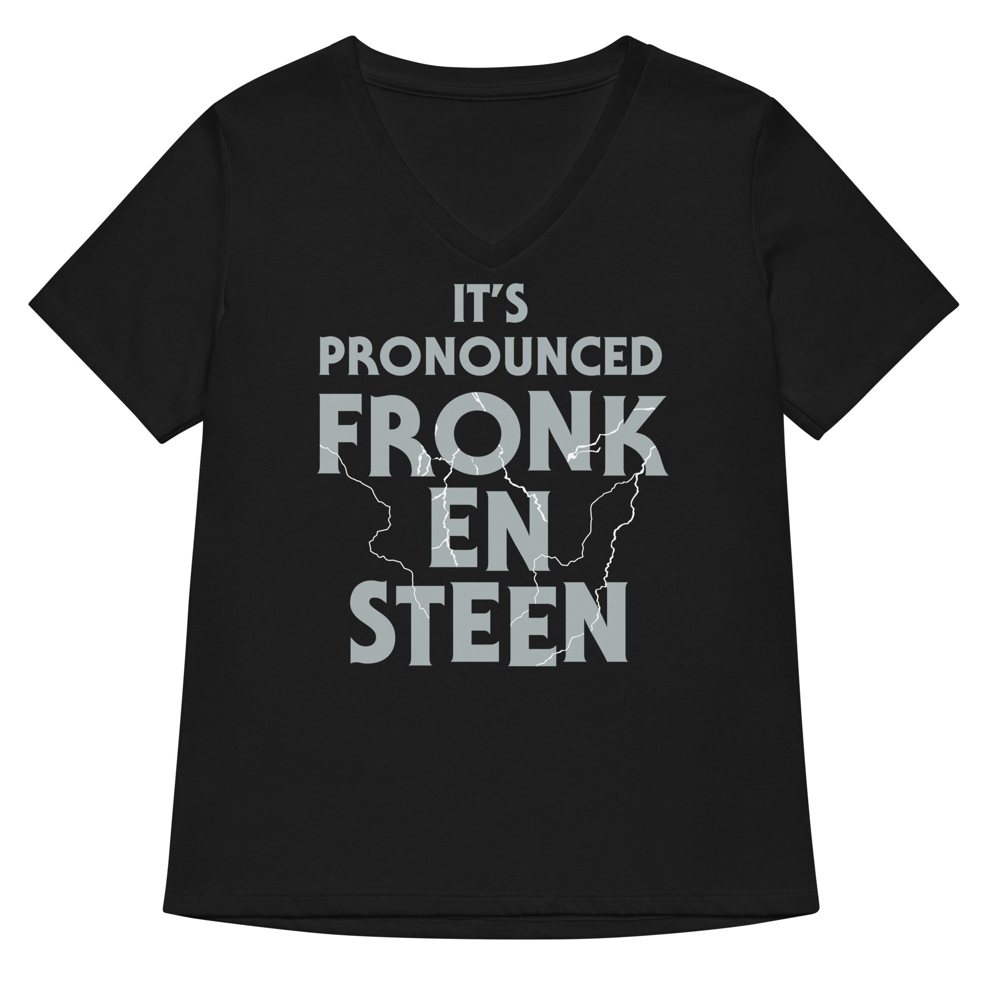 It's Pronounced Fronk-En-Steen Women's V-Neck Tee Hoodie, Sweatshirt | CoreVibeTees.com (Image 1)