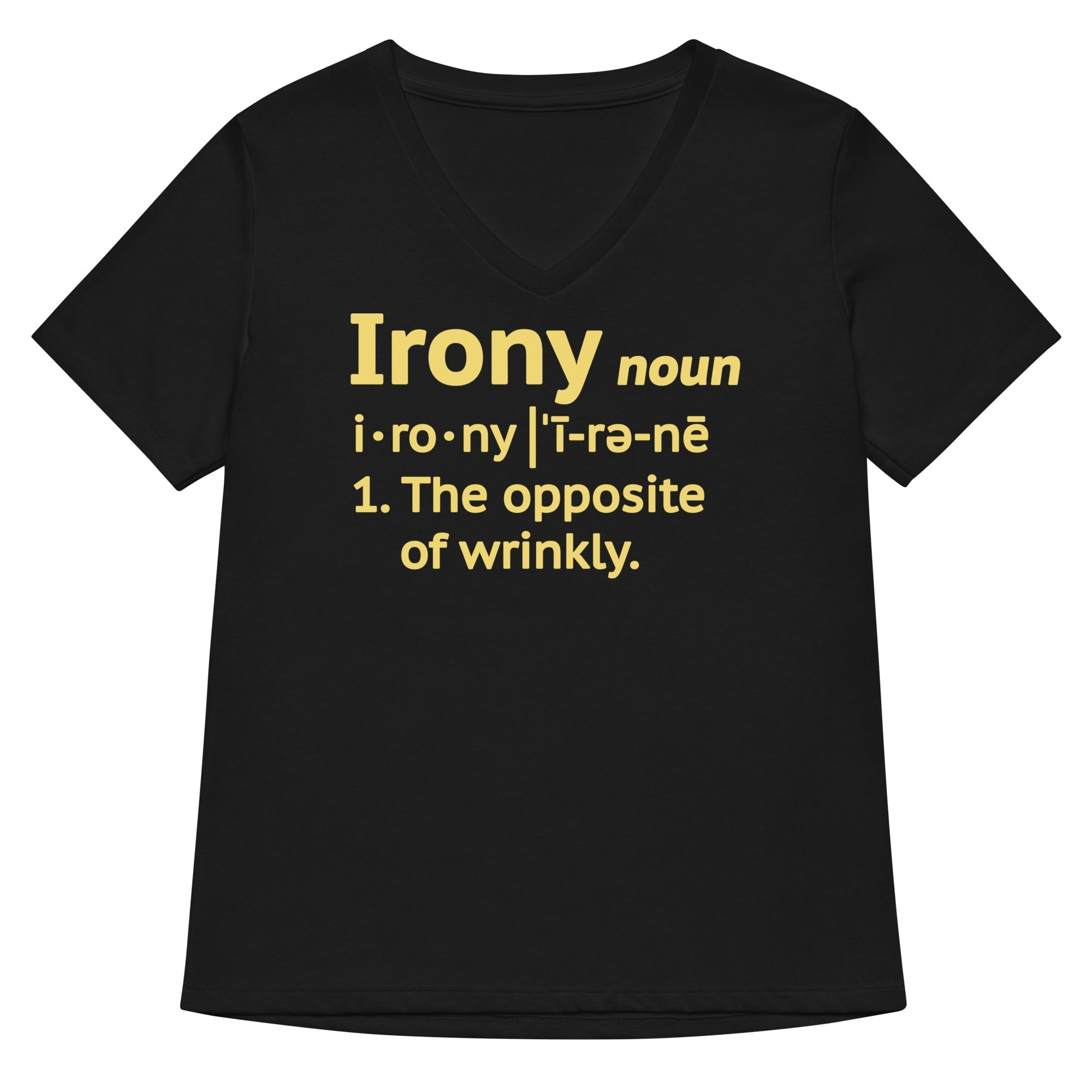 Irony Definition Women's V-Neck Tee Hoodie, Sweatshirt | CoreVibeTees.com (Image 1)