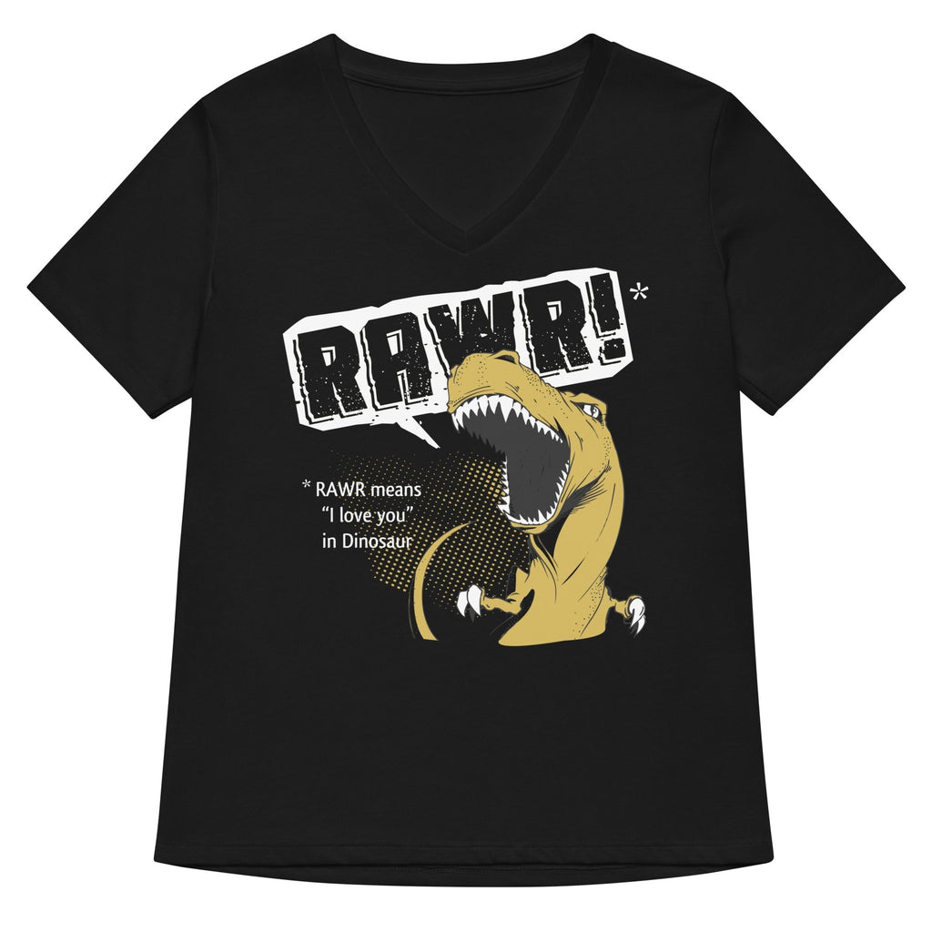 Rawr Means I Love You Women's V-Neck Tee Hoodie, Sweatshirt | CoreVibeTees.com (Image 1)