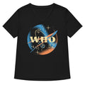 Who Space Administration Women's V-Neck Tee Hoodie, Sweatshirt | CoreVibeTees.com (Image 1)