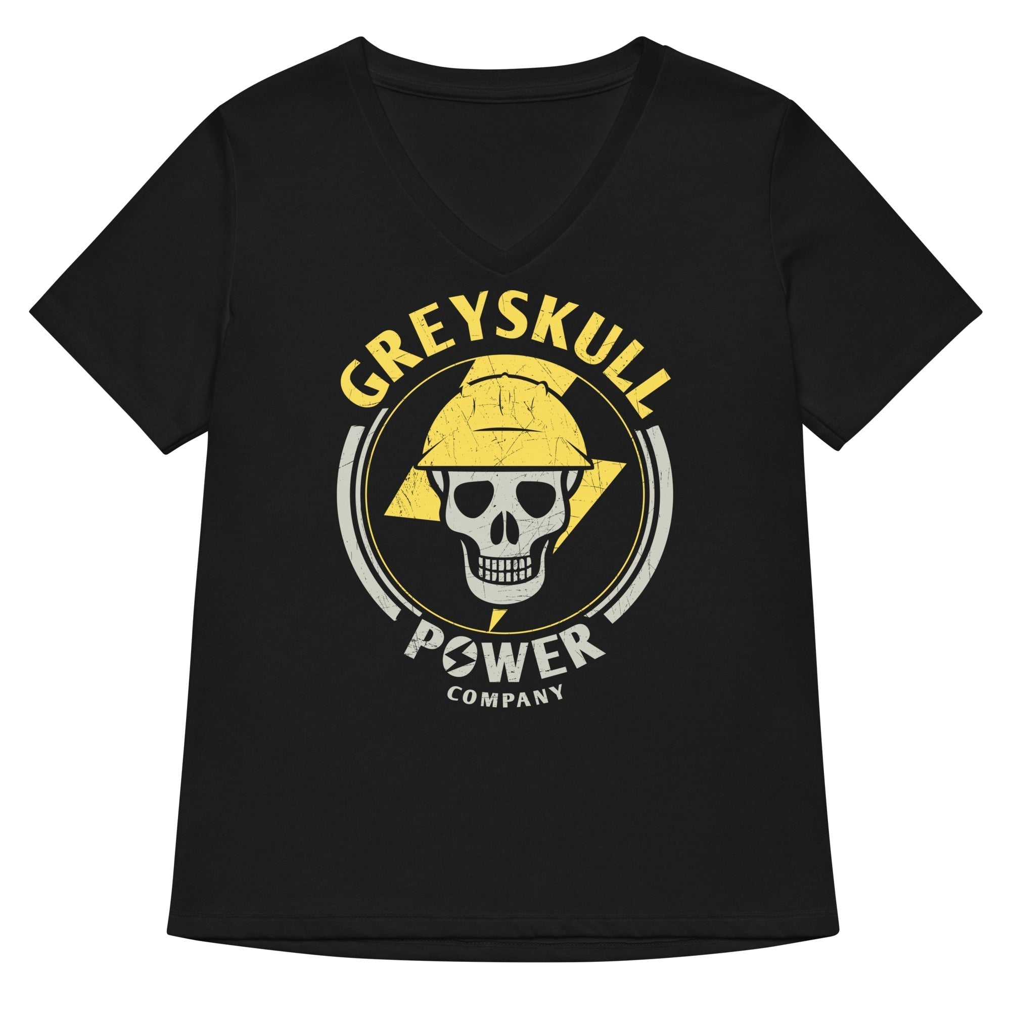 Greyskull Power Company Women's V-Neck Tee Hoodie, Sweatshirt | CoreVibeTees.com (Image 1)