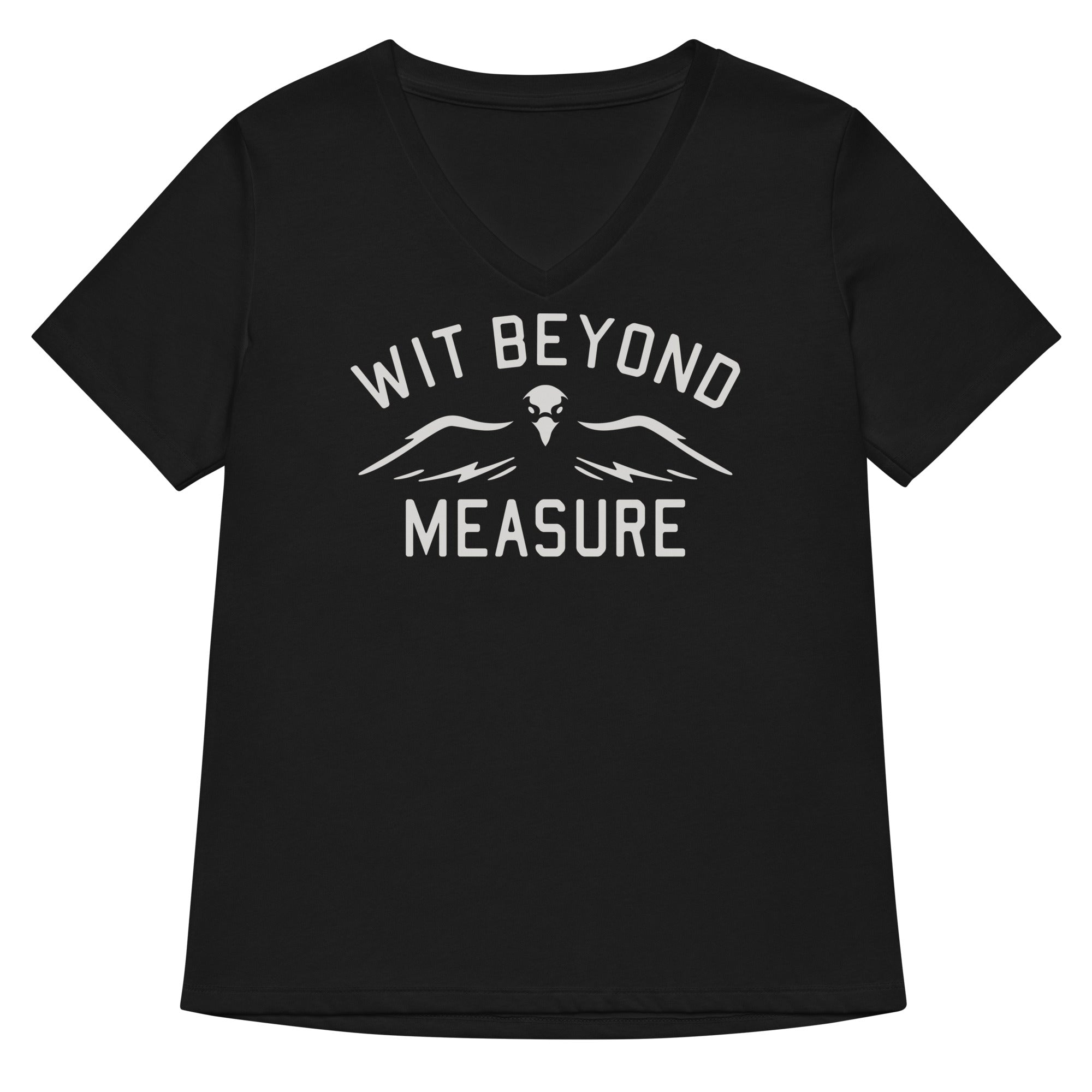 Wit Beyond Measure Women's V-Neck Tee Hoodie, Sweatshirt | CoreVibeTees.com (Image 1)