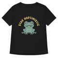 Stay Hoptimistic Women's V-Neck Tee Hoodie, Sweatshirt | CoreVibeTees.com (Image 1)