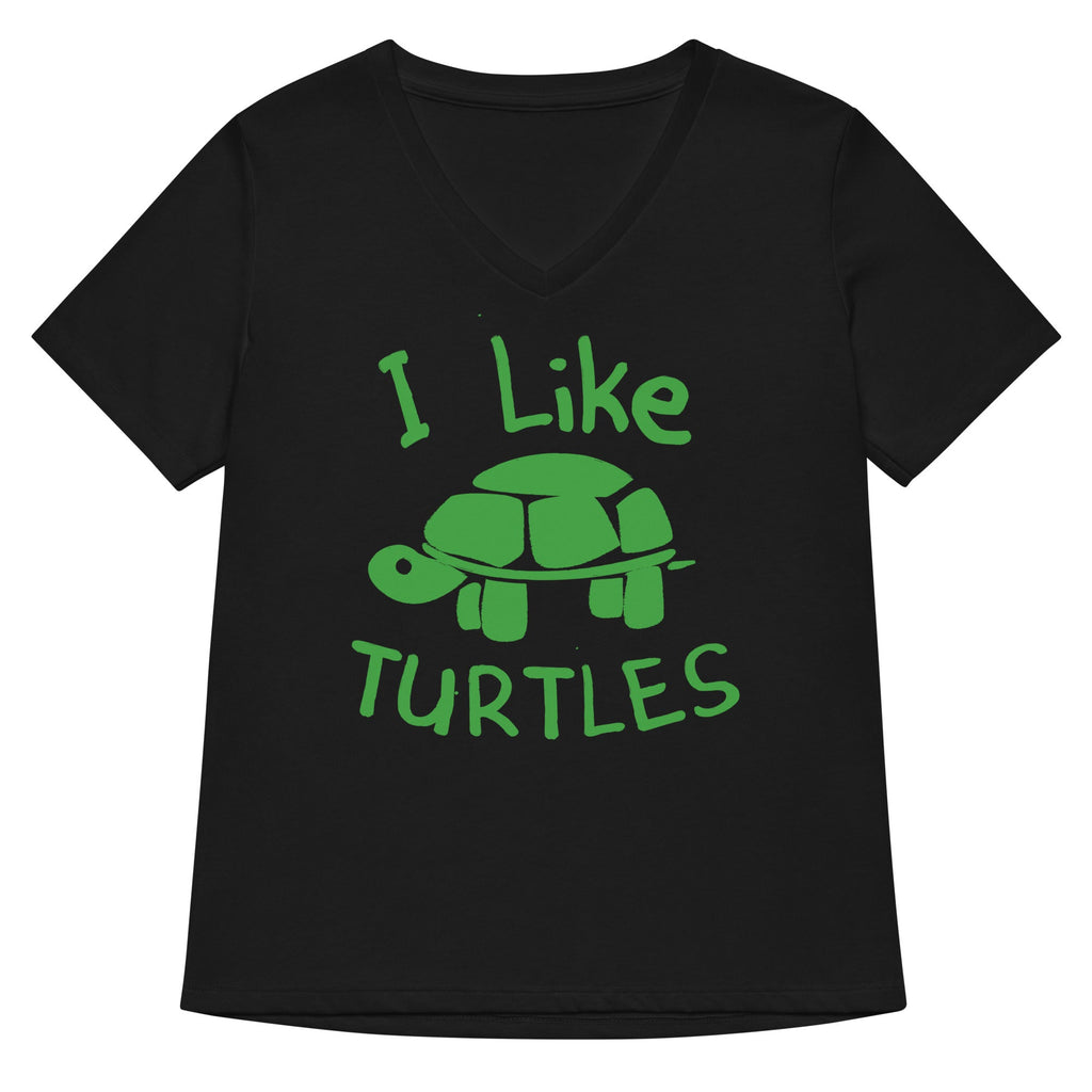 I Like Turtles Women's V-Neck Tee Hoodie, Sweatshirt | CoreVibeTees.com (Image 1)