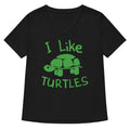 I Like Turtles Women's V-Neck Tee Hoodie, Sweatshirt | CoreVibeTees.com (Image 1)