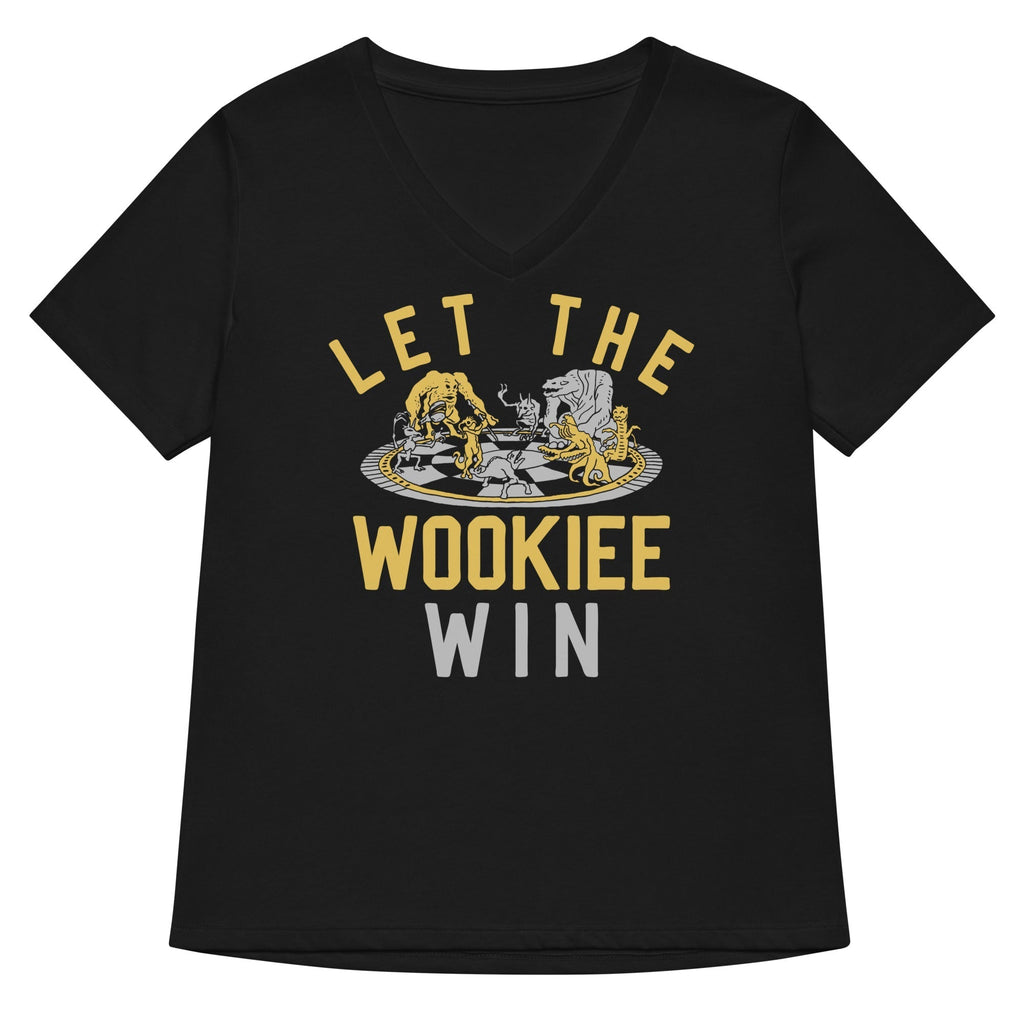 Let The Wookiee Win Women's V-Neck Tee Hoodie, Sweatshirt | CoreVibeTees.com (Image 1)