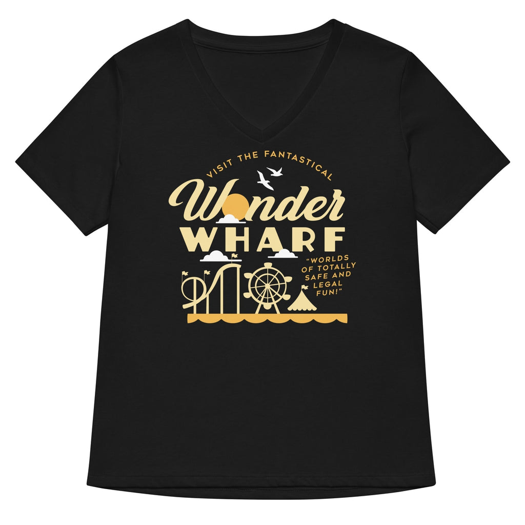 Wonder Wharf Women's V-Neck Tee Hoodie, Sweatshirt | CoreVibeTees.com (Image 1)