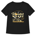 Wonder Wharf Women's V-Neck Tee Hoodie, Sweatshirt | CoreVibeTees.com (Image 1)