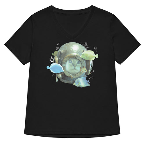 20,000 Purrrs Under The Sea Women's V-Neck Tee Hoodie, Sweatshirt | CoreVibeTees.com (Image 1)