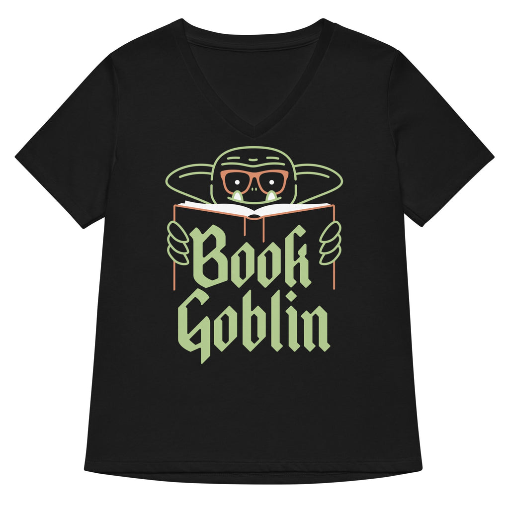 Book Goblin Women's V-Neck Tee Hoodie, Sweatshirt | CoreVibeTees.com (Image 1)