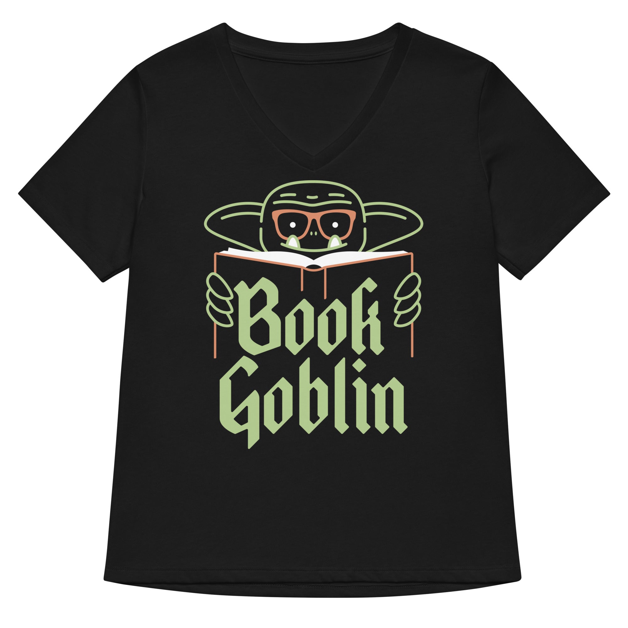 Book Goblin Women's V-Neck Tee Hoodie, Sweatshirt | CoreVibeTees.com (Image 1)