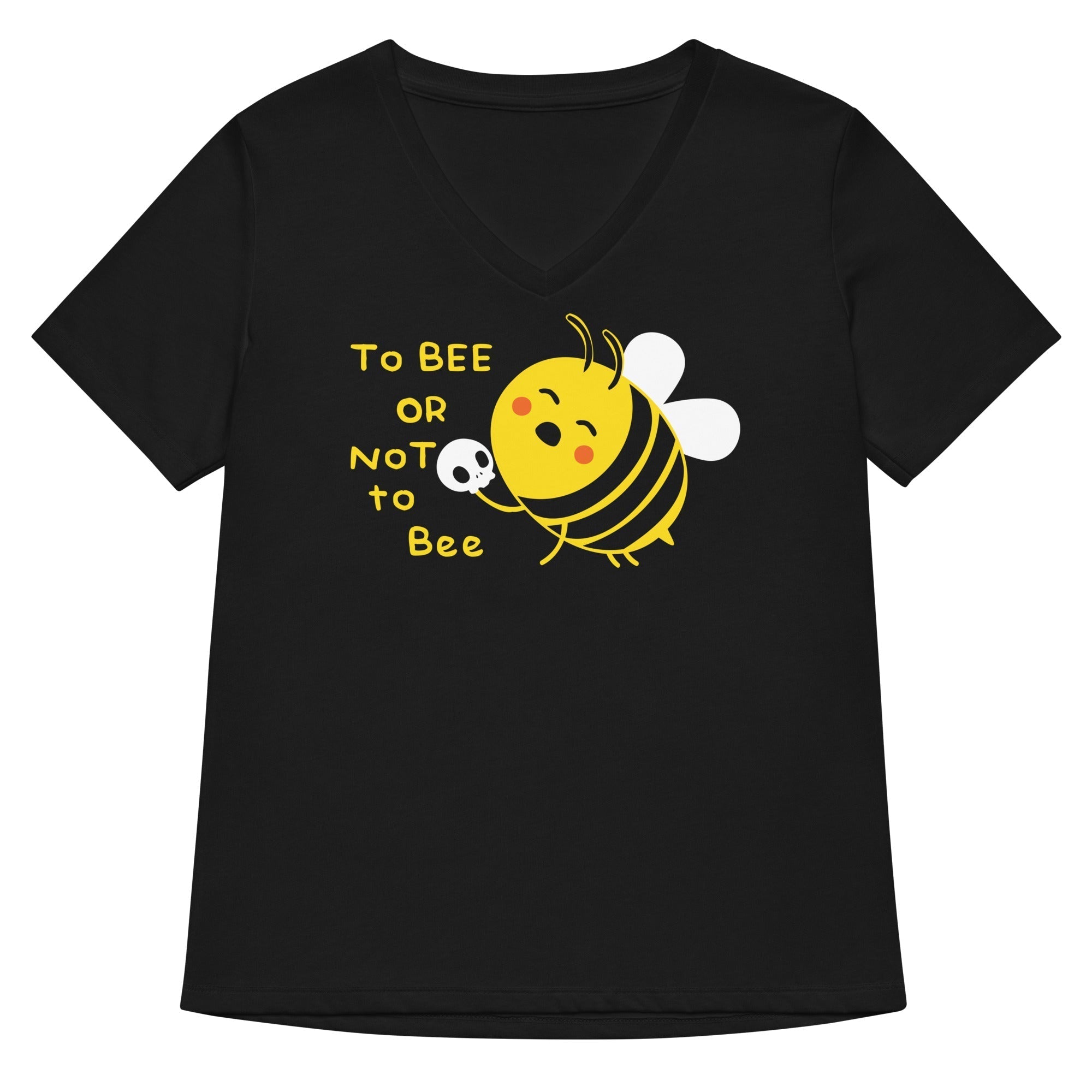 To Bee Or Not To Bee Women's V-Neck Tee Hoodie, Sweatshirt | CoreVibeTees.com (Image 2)