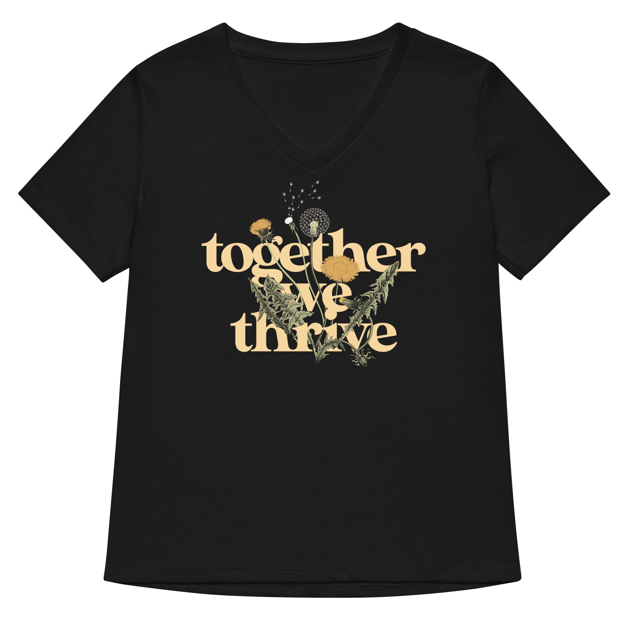 Together We Thrive Women's V-Neck Tee Hoodie, Sweatshirt | CoreVibeTees.com (Image 1)