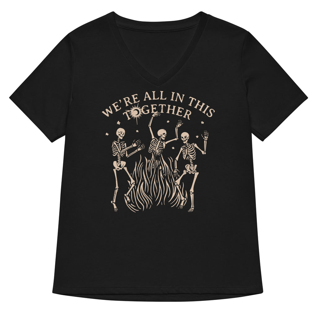 We're All In This Together Women's V-Neck Tee Hoodie, Sweatshirt | CoreVibeTees.com (Image 1)