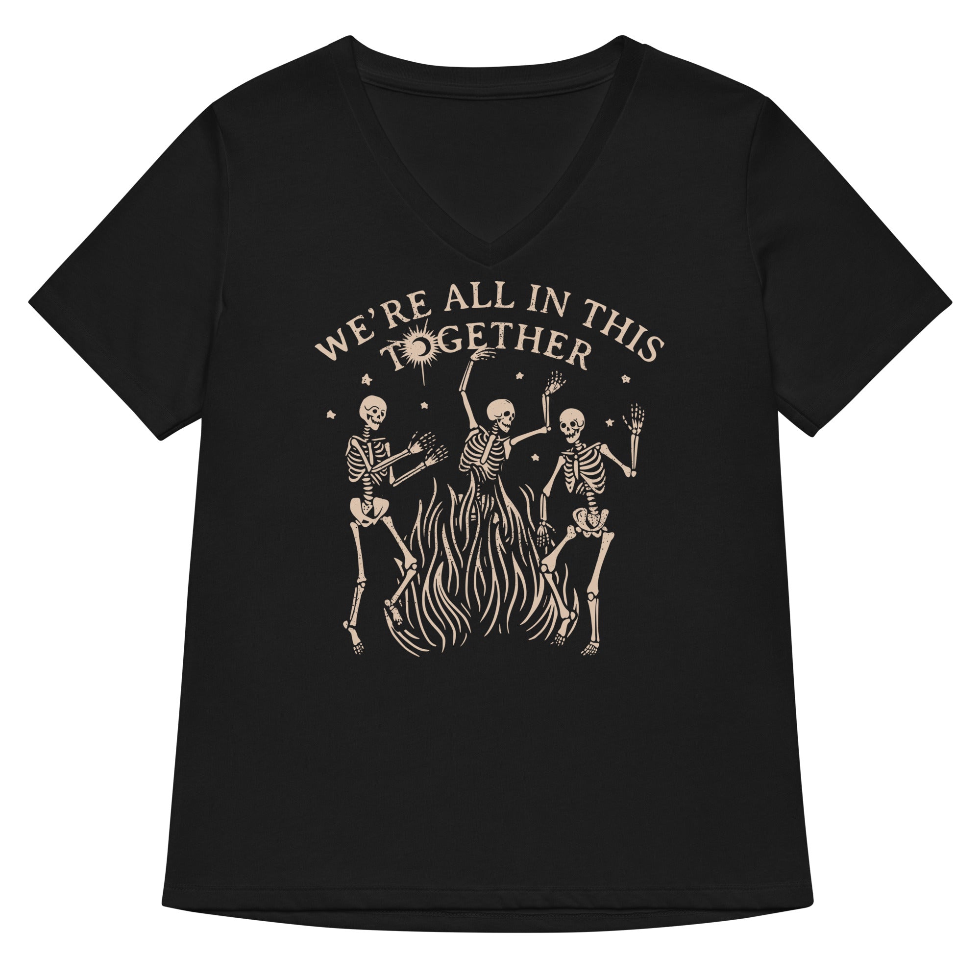 We're All In This Together Women's V-Neck Tee Hoodie, Sweatshirt | CoreVibeTees.com (Image 1)