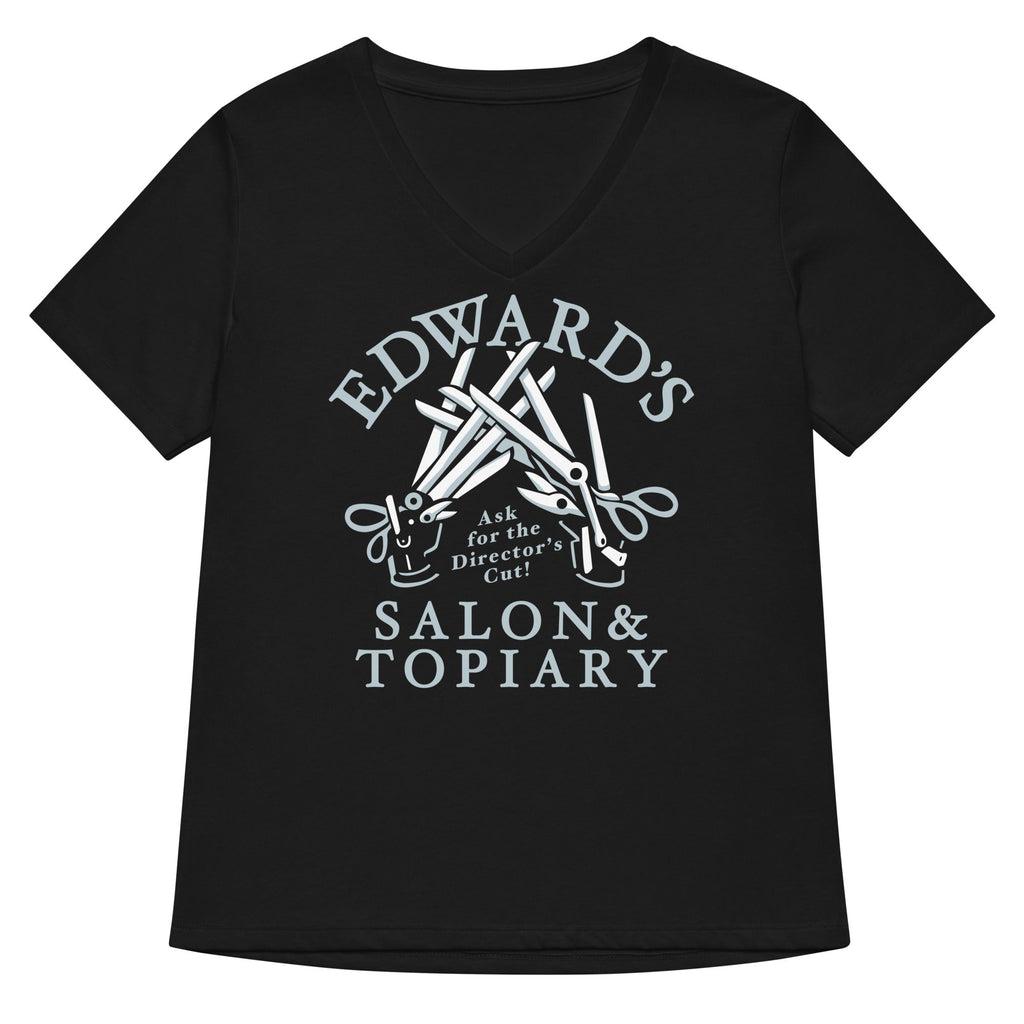Edward's Salon and Topiary Women's V-Neck Tee Hoodie, Sweatshirt | CoreVibeTees.com (Image 1)