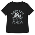 Edward's Salon and Topiary Women's V-Neck Tee Hoodie, Sweatshirt | CoreVibeTees.com (Image 1)