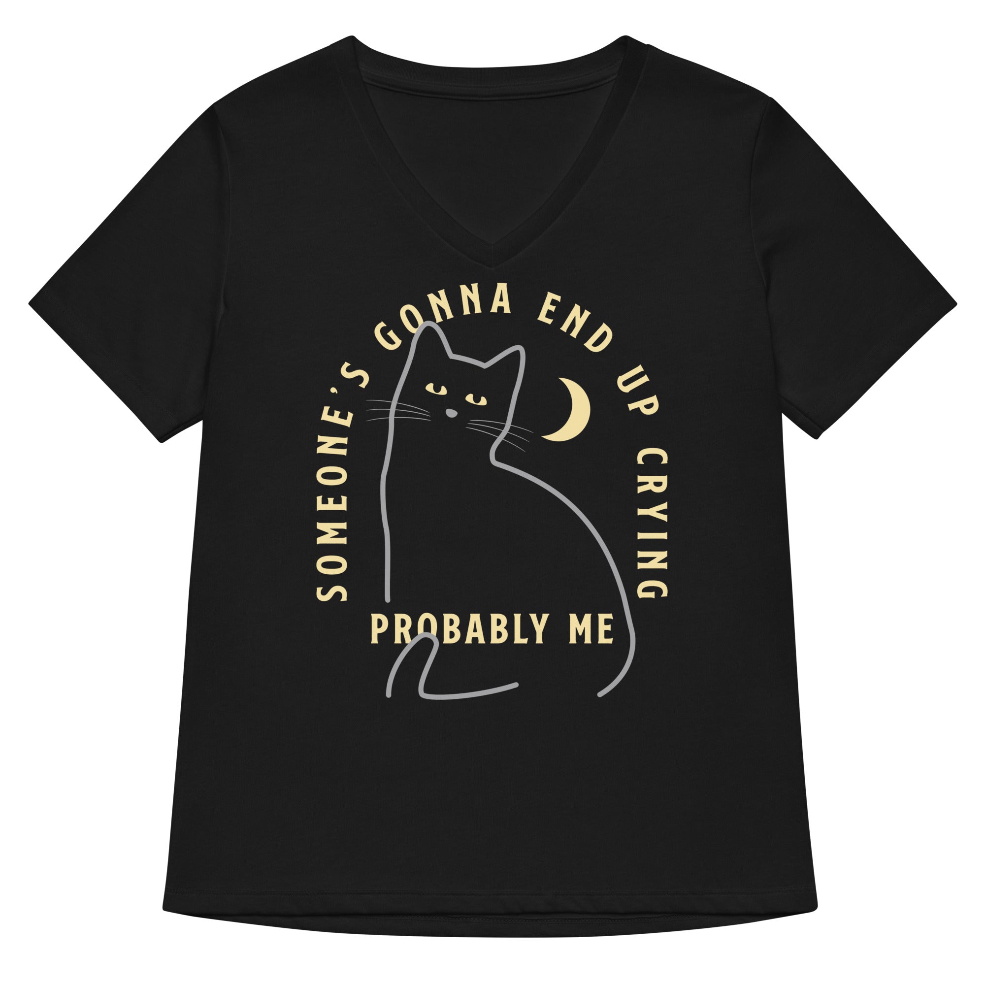 Someone's Gonna End Up Crying Women's V-Neck Tee Hoodie, Sweatshirt | CoreVibeTees.com (Image 1)