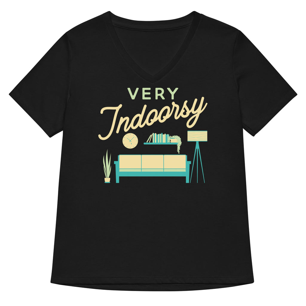 Very Indoorsy Women's V-Neck Tee Hoodie, Sweatshirt | CoreVibeTees.com (Image 1)