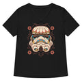 Sugar Skull Trooper Women's V-Neck Tee Hoodie, Sweatshirt | CoreVibeTees.com (Image 1)