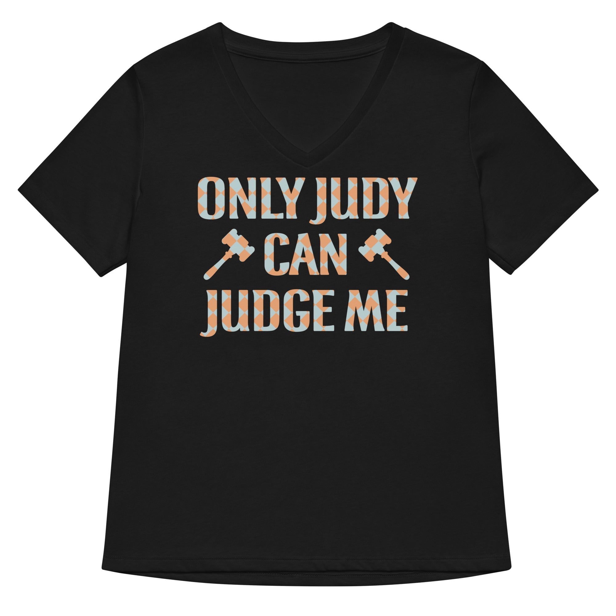 Only Judy Can Judge Me Women's V-Neck Tee Hoodie, Sweatshirt | CoreVibeTees.com (Image 3)