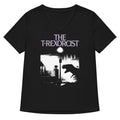 The T-Rexorcist Women's V-Neck Tee Hoodie, Sweatshirt | CoreVibeTees.com (Image 1)