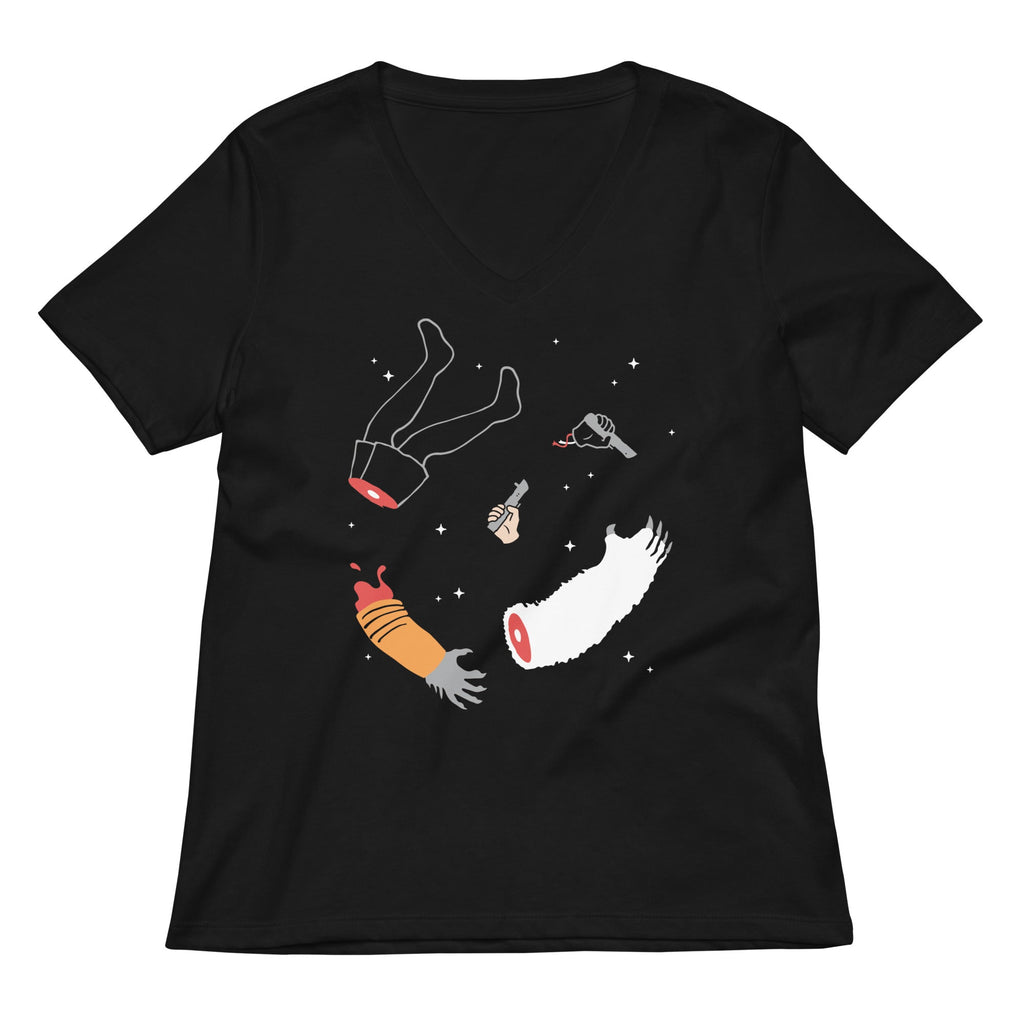 Floating Limbs Women's V-Neck Tee Hoodie, Sweatshirt | CoreVibeTees.com (Image 1)