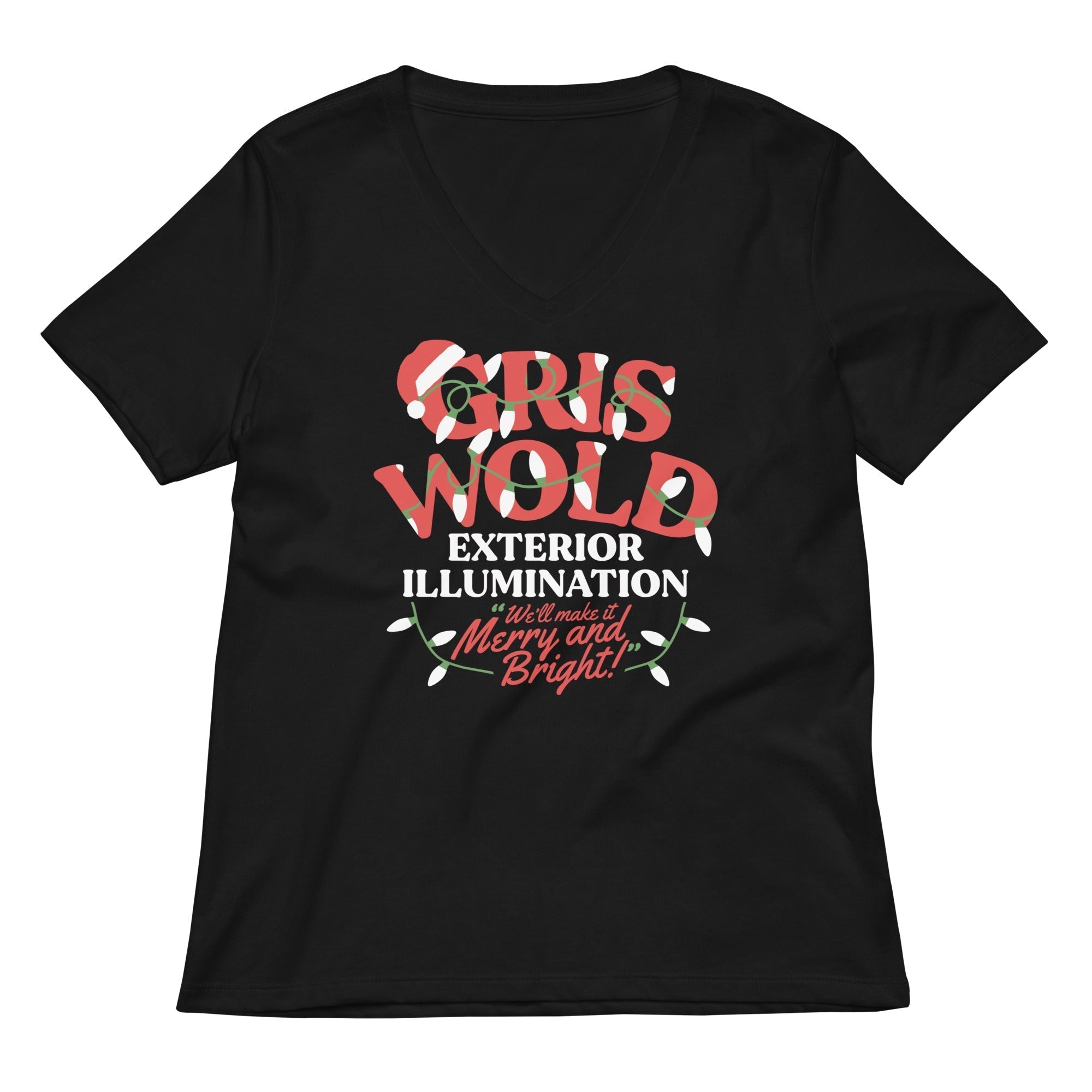 Griswold Exterior Illumination Women's V-Neck Tee Hoodie, Sweatshirt | CoreVibeTees.com (Image 2)