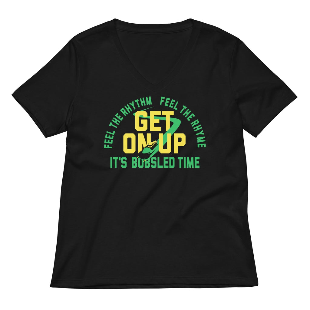 It's Bobsled Time Women's V-Neck Tee Hoodie, Sweatshirt | CoreVibeTees.com (Image 2)