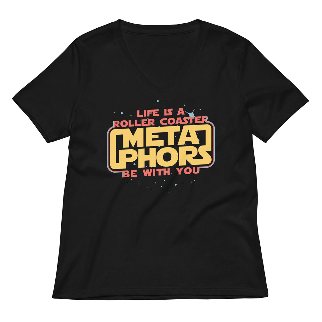 Meta Phors Be With You Women's V-Neck Tee Hoodie, Sweatshirt | CoreVibeTees.com (Image 3)